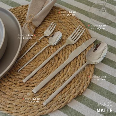 JUEGO DE LOZA 30PCS BRUSELAS + CUCHILLERIA 30PCS PUGLIA - 8