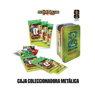 CAJA METALICA VERDE - FIFA WORLD CUP 2026 ADRENALYN XL - 1