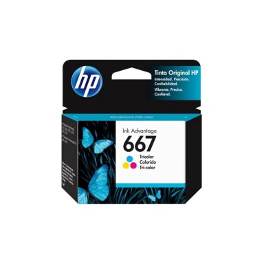 CARTUCHO HP TINTA 667 100 PÁGINAS TRICOLOR DESKJET PLUS INK ADVANTAGE 6000 ENTRE OTROS 4 CM - 2