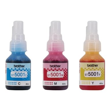 PACK TINTAS ORIGINALES BROTHER BT5001 CIAN MAGENTA AMARILLO - 2