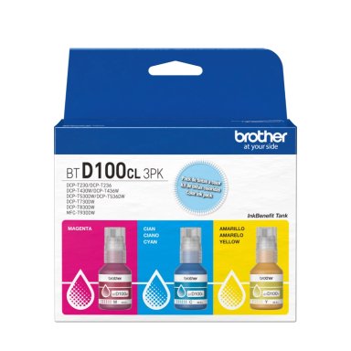 PACK TINTAS BROTHER BTD100 - CIAN, MAGENTA Y AMARILLO - 2