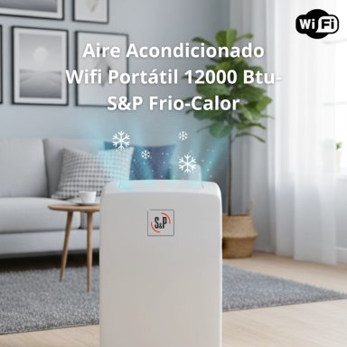 AIRE ACONDICIONADO PORTATIL 12000 BTU S&P FRIO CALOR WIFI - 4
