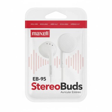 AUDIFONO STEREO BUDS MAXELL EB-95 JACK 3.5MM BLANCO - 3