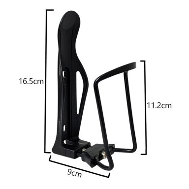 SOPORTE PORTA BOTELLA AJUSTABLE PARA BICICLETA E18001 NEGRO - 5