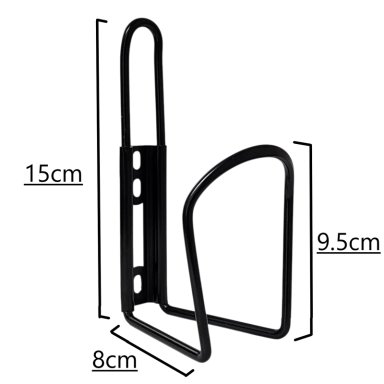 SOPORTE PORTA BOTELLA PARA BICICLETA DE METAL E18210 NEGRO - 6