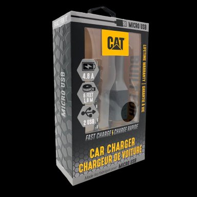 CARGADOR CAT PARA AUTOS MICRO USB DOBLE - 1