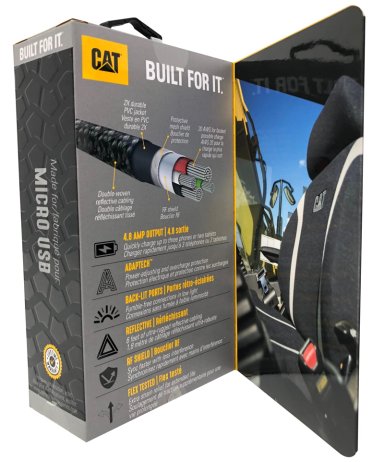 CARGADOR CAT PARA AUTOS MICRO USB DOBLE - 6