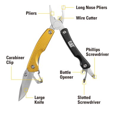 MULTIHERRAMIENTA CAT 8 EN 1 980028 MULTITOOLS ACERO INOXIDABLE - 2