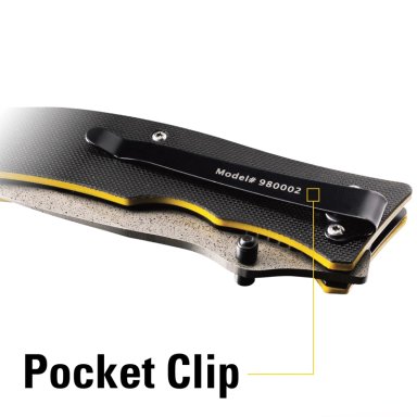 CUCHILLO CAT NAVAJA PLEGABLE 980002 PUNTA CURVA ACERO INOXIDABLE - 5