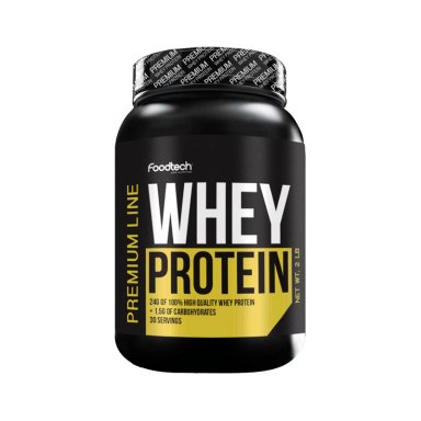 PROTEÍNA FOODTECH WHEY PROTEIN PREMIUM LINE 2 LBS - SMOTHIE VAINILLA - 1