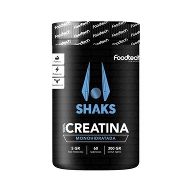 CREATINA FOODTECH SHAKS 100% 300GR - 1