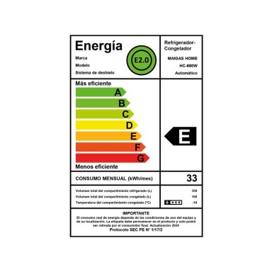 REFRIGERADOR SIDE BY SIDE 504 LTS HC-660W - 7