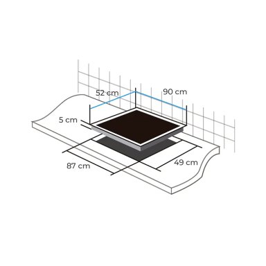 ENCIMERA VITROCERAMICA 5 QUEMADORES DELUXE CEV05D - 4