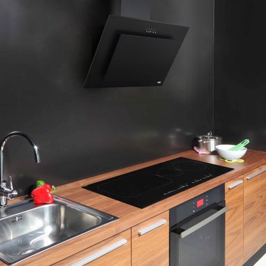 CAMPANA MURAL NEGRA 60CM - 4