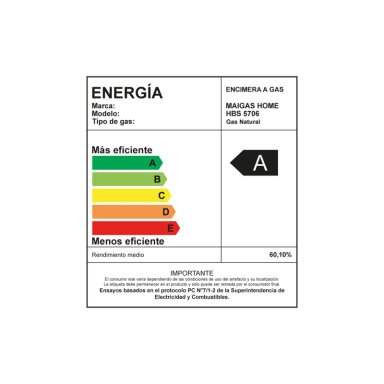 ENCIMERA A GAS 5 QUEMADORES - HBS5706 - 3