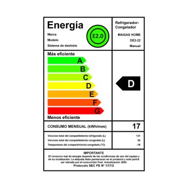 REFRIGERADOR BOTTOM FREEZER 173 LT FRIO DIRECTO DE2-22 - 3