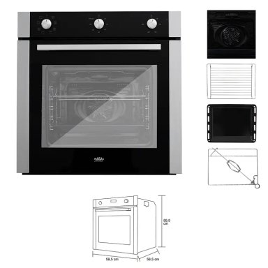 KIT ENCIMERA A GAS 4 QUEMADORES + HORNO 60 LITROS CON SPIEDO + CAMPANA RETRACTIL - 4