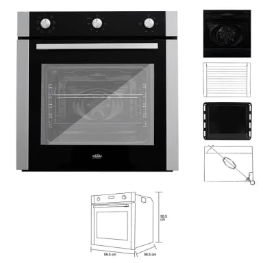 KIT ENCIMERA ELE CTRICA VITROCERAMICA 4 QUEMADORES + HORNO 60 LITROS CON SPIEDO - 4