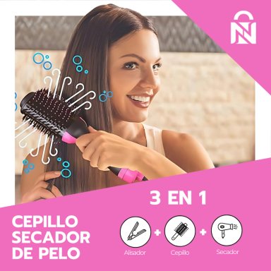 CEPILLO NOVYSTOR PEINE SECADOR PELO ALISADOR ELÉCTRICO 3 EN 1 - 3
