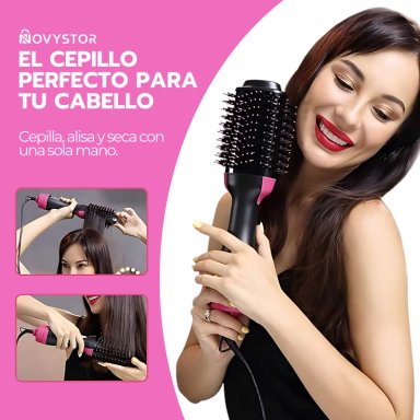 CEPILLO NOVYSTOR PEINE SECADOR PELO ALISADOR ELÉCTRICO 3 EN 1 - 4