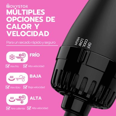 CEPILLO NOVYSTOR PEINE SECADOR PELO ALISADOR ELÉCTRICO 3 EN 1 - 7