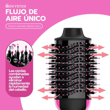 CEPILLO NOVYSTOR PEINE SECADOR PELO ALISADOR ELÉCTRICO 3 EN 1 - 8