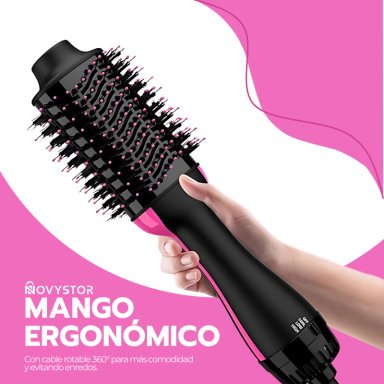 CEPILLO NOVYSTOR PEINE SECADOR PELO ALISADOR ELÉCTRICO 3 EN 1 - 9