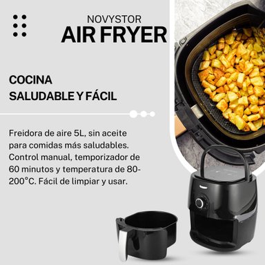 FREIDORA DE AIRE LIBRE ACEITE 5.0 L AIR FRYER PAPAS FRITAS - 6