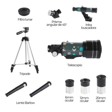TELESCOPIO NOVYSTOR ASTRONÓMICO 30070M CON DISEÑO ESPACIAL - 2