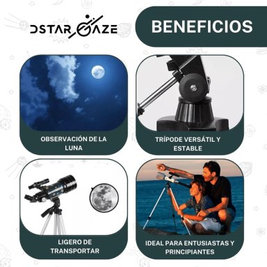 TELESCOPIO NOVYSTOR ASTRONÓMICO 30070M CON DISEÑO ESPACIAL - 5