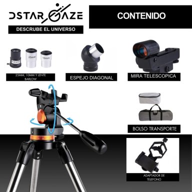 TELESCOPIO NOVYSTOR ASTRONÓMICO PROFESIONAL MONOCULAR 70070M - 6