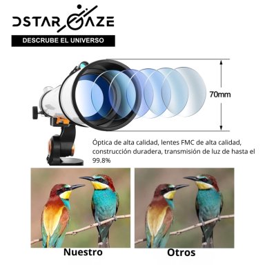 TELESCOPIO NOVYSTOR ASTRONÓMICO PROFESIONAL MONOCULAR 70070M - 9