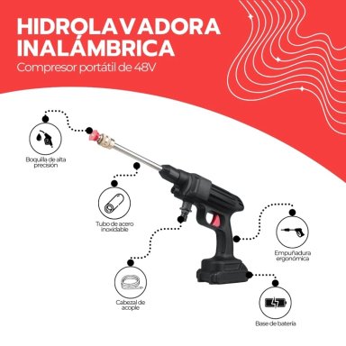HIDROLAVADORA PORTÁTIL NOVYSTOR INALÁMBRICA 48V - 4