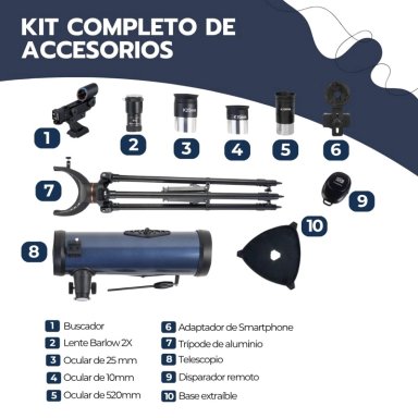 TELESCOPIO PROFESIONAL ASTRONOMICO 114/1000 ALTA DEFINICION - 9