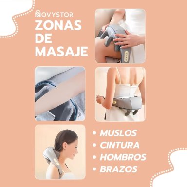 MASAJEADOR NOVYSTOR INALÁMBRICO CUELLO Y CERVICAL CON CALOR - 5