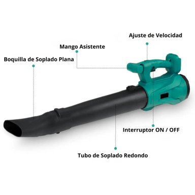 SOPLADOR DE HOJAS NOVYSTOR INALÁMBRICO SECADOR DE AIRE ELÉCTRICO - 7