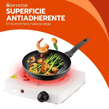 COCINILLA ELE CTRICA PORTATIL 1 PLATO 155MM ACERO INOX - 6