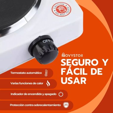 COCINILLA ELE CTRICA PORTATIL 1 PLATO 155MM ACERO INOX - 7