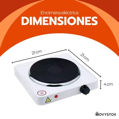 COCINILLA ELE CTRICA PORTATIL 1 PLATO 155MM ACERO INOX - 8