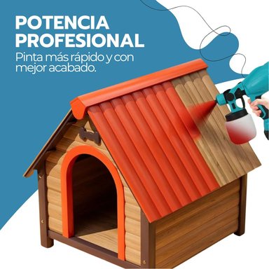 PISTOLA PULVERIZADORA DE PINTURA INALAMBRICA PORTATIL AZUL - 6