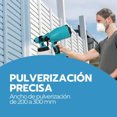 PISTOLA PULVERIZADORA DE PINTURA INALAMBRICA PORTATIL AZUL - 7