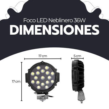 FOCO LED 51W ALTA POTENCIA IMPERMEABLE CON BASE UNIVERSAL - 9