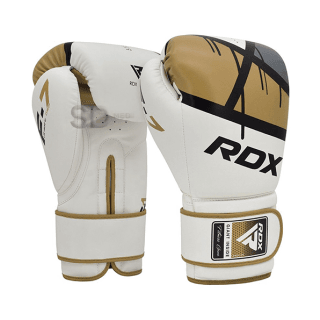 RDX - GUANTES DE BOXEO F7 ERGO GOLDEN -10 ONZ - - 1