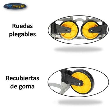 CARRO DE CARGA PLEGABLE TIPO YEGUA 150 KILOS MANILLAS - 3