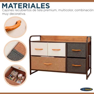 CAJONERA RACK COMODA 5 CAJONES - 3