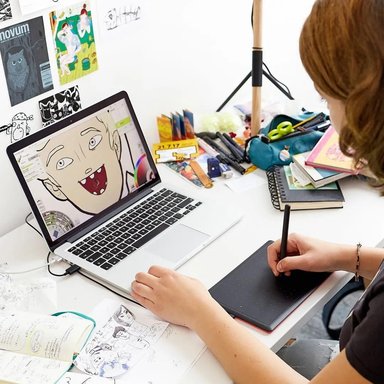 TABLETA DIGITALIZADORA ONE BY WACOM CTL472K1A SMALL ROJA - 5