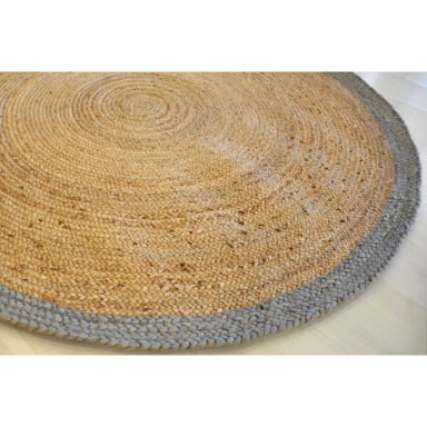 ALFOMBRA REDONDA BAZHARS  JUTE NAV BK 080 RND 200X200 CM BEIGE - 9