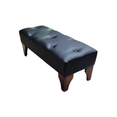 BANQUETA MUEBLES RIMAR BOTONE NEGRO ECO CUERO - 3