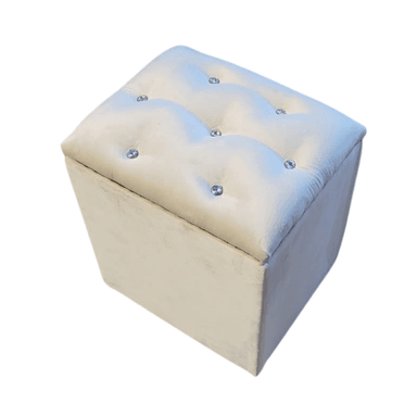 POUF MUEBLES RIMAR BAUL CRUDO FELPA DIAMANTE - 3
