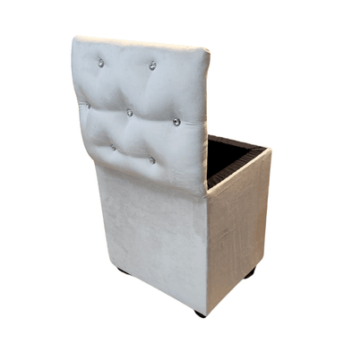 POUF MUEBLES RIMAR BAUL CRUDO FELPA DIAMANTE - 4